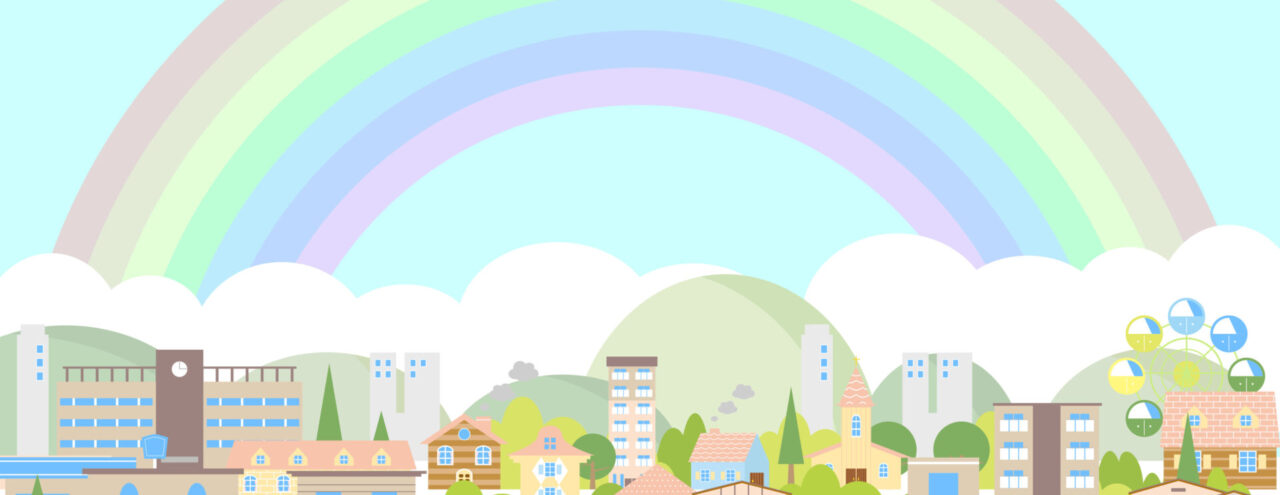 どのような人であっても多様性を受け入れ、福利厚生が充実して幸福感が充実した日々を過ごすイメージ